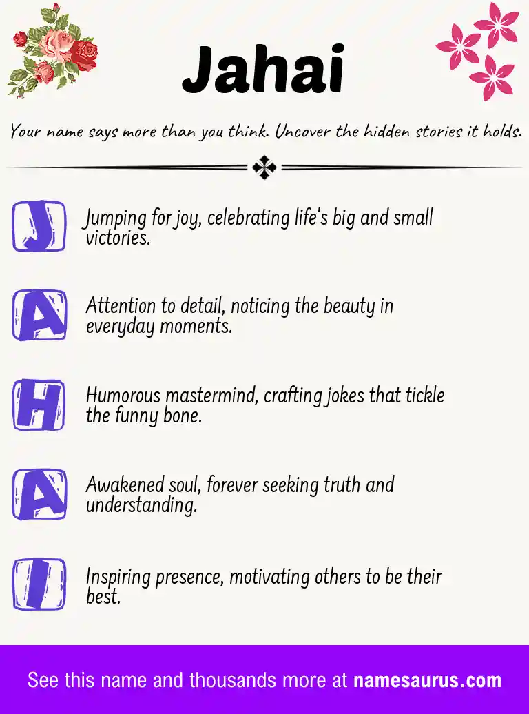 Acrostic poem about Jahai.