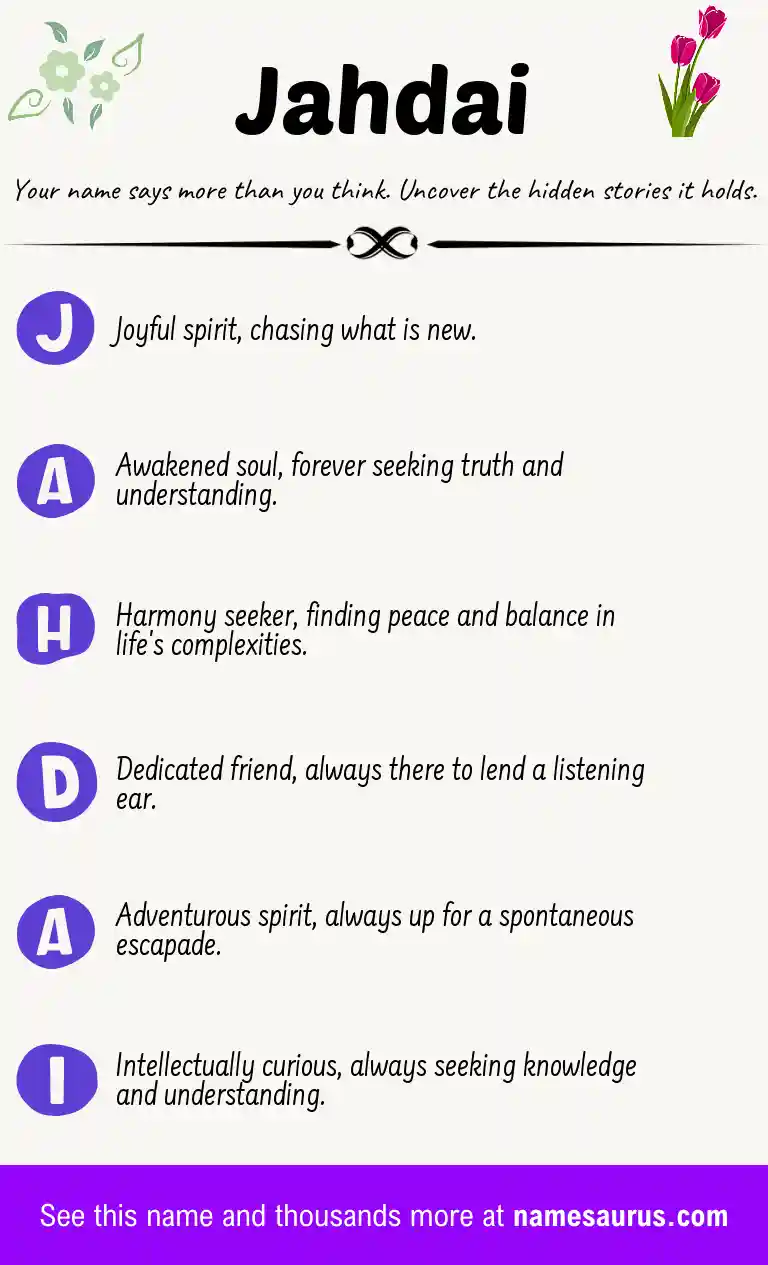 Acrostic poem about Jahdai.
