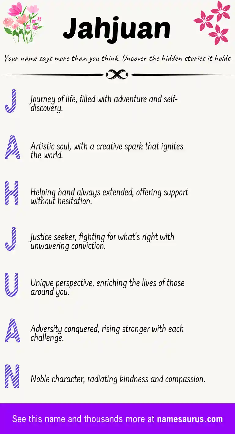 Acrostic poem about Jahjuan.
