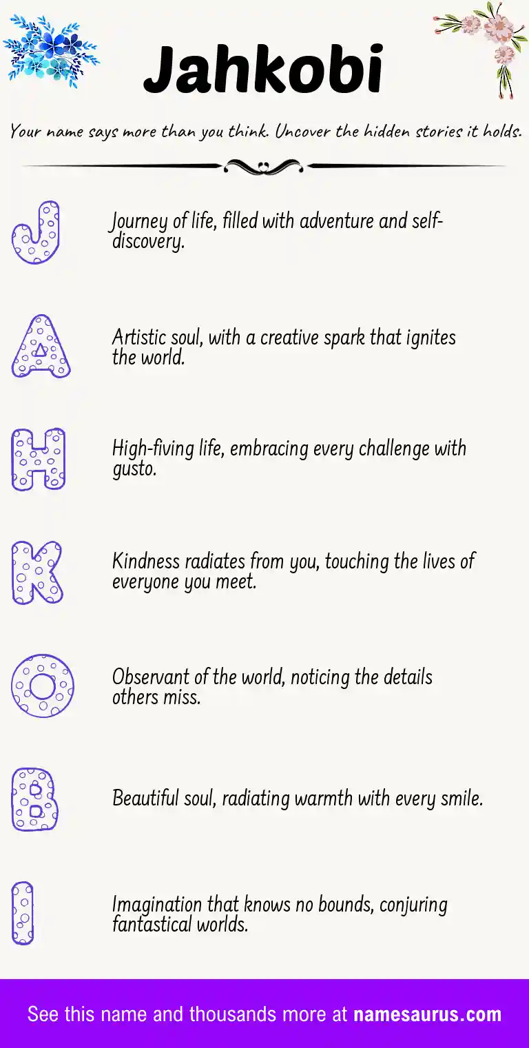 Acrostic poem about Jahkobi.