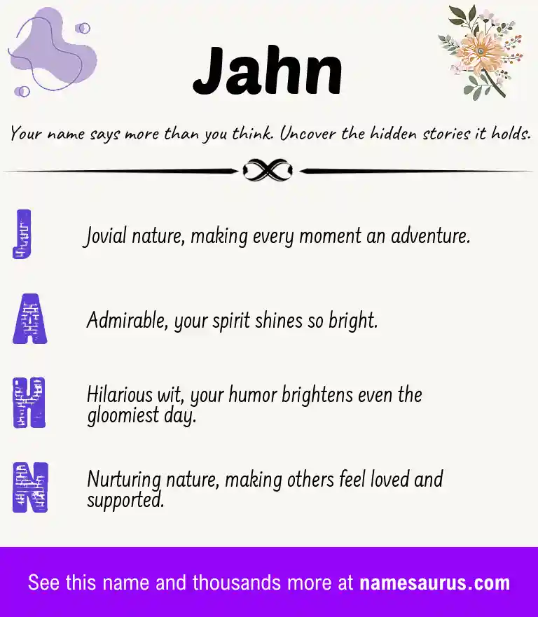 Acrostic poem about Jahn.