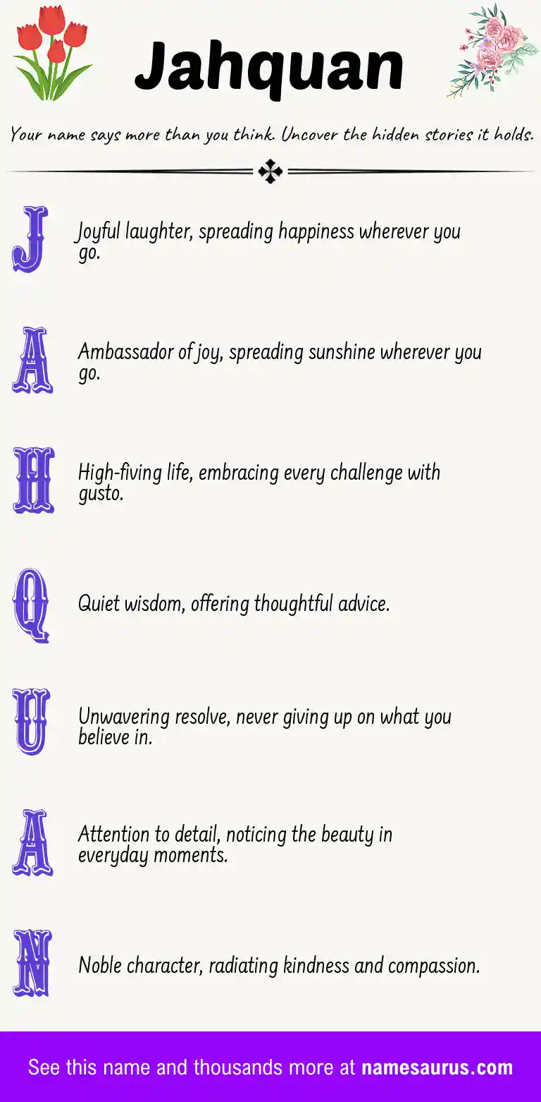 Acrostic poem about Jahquan.