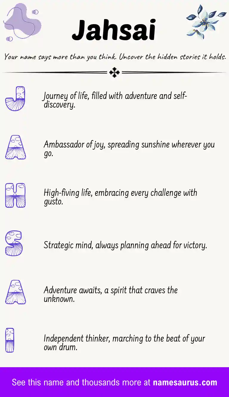 Acrostic poem about Jahsai.
