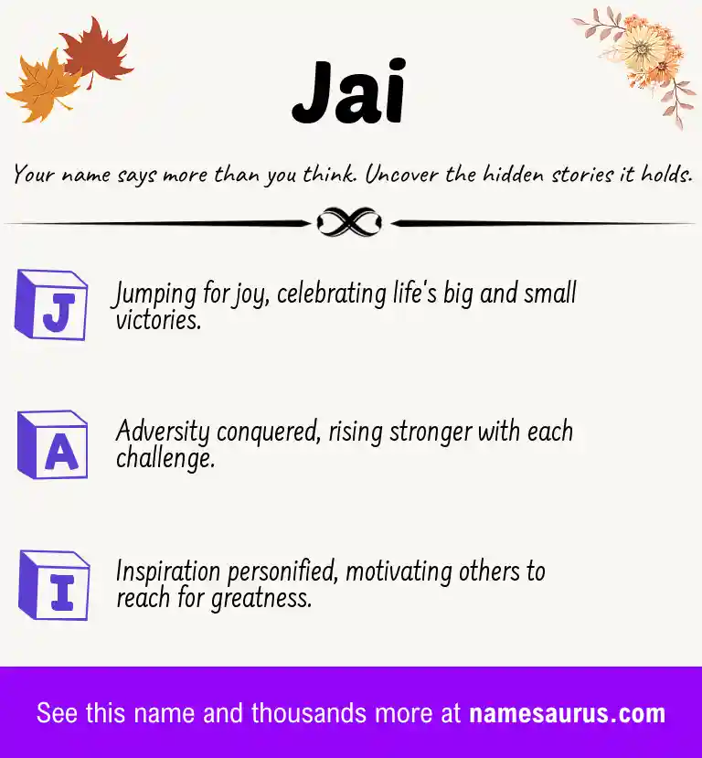 Acrostic poem about Jai.