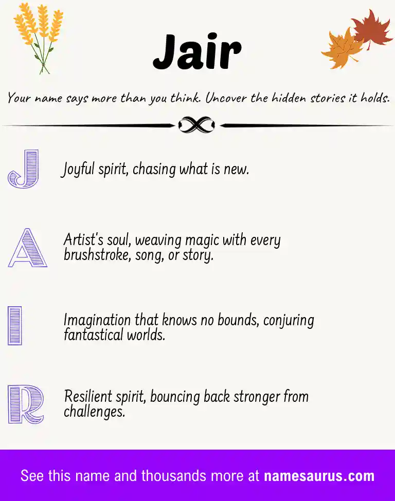 Acrostic poem about Jair.