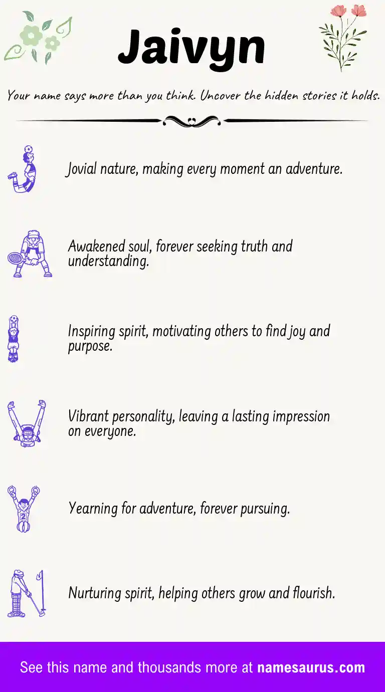 Acrostic poem about Jaivyn.