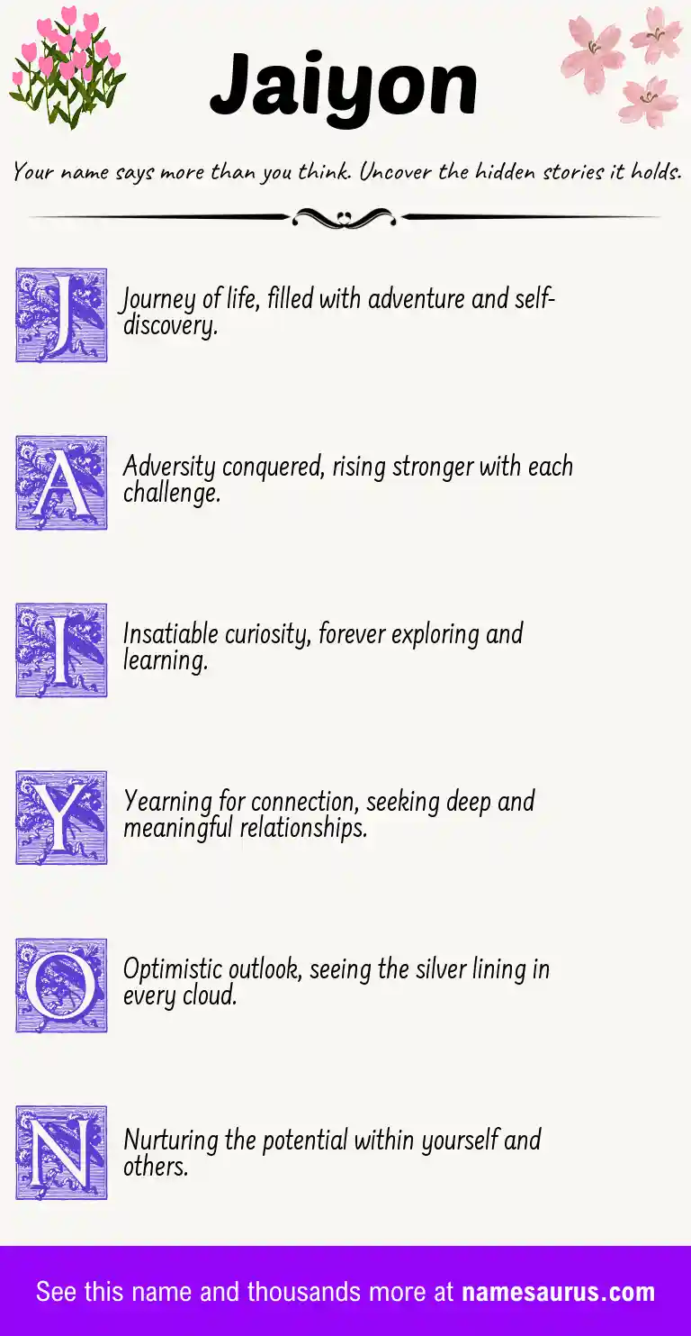 Acrostic poem about Jaiyon.