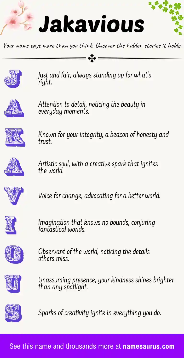 Acrostic poem about Jakavious.