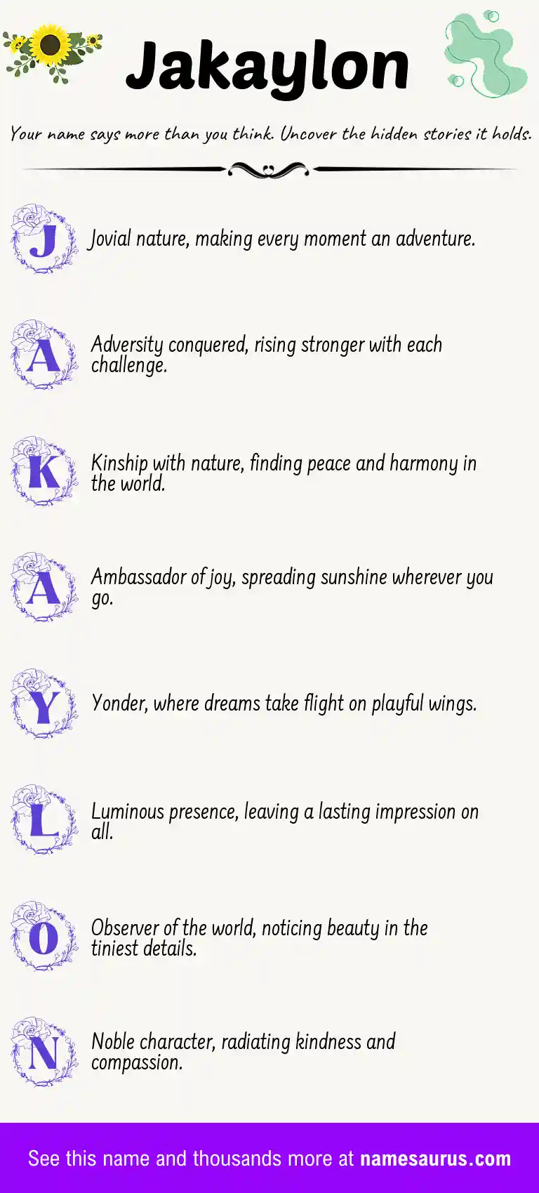 Acrostic poem about Jakaylon.