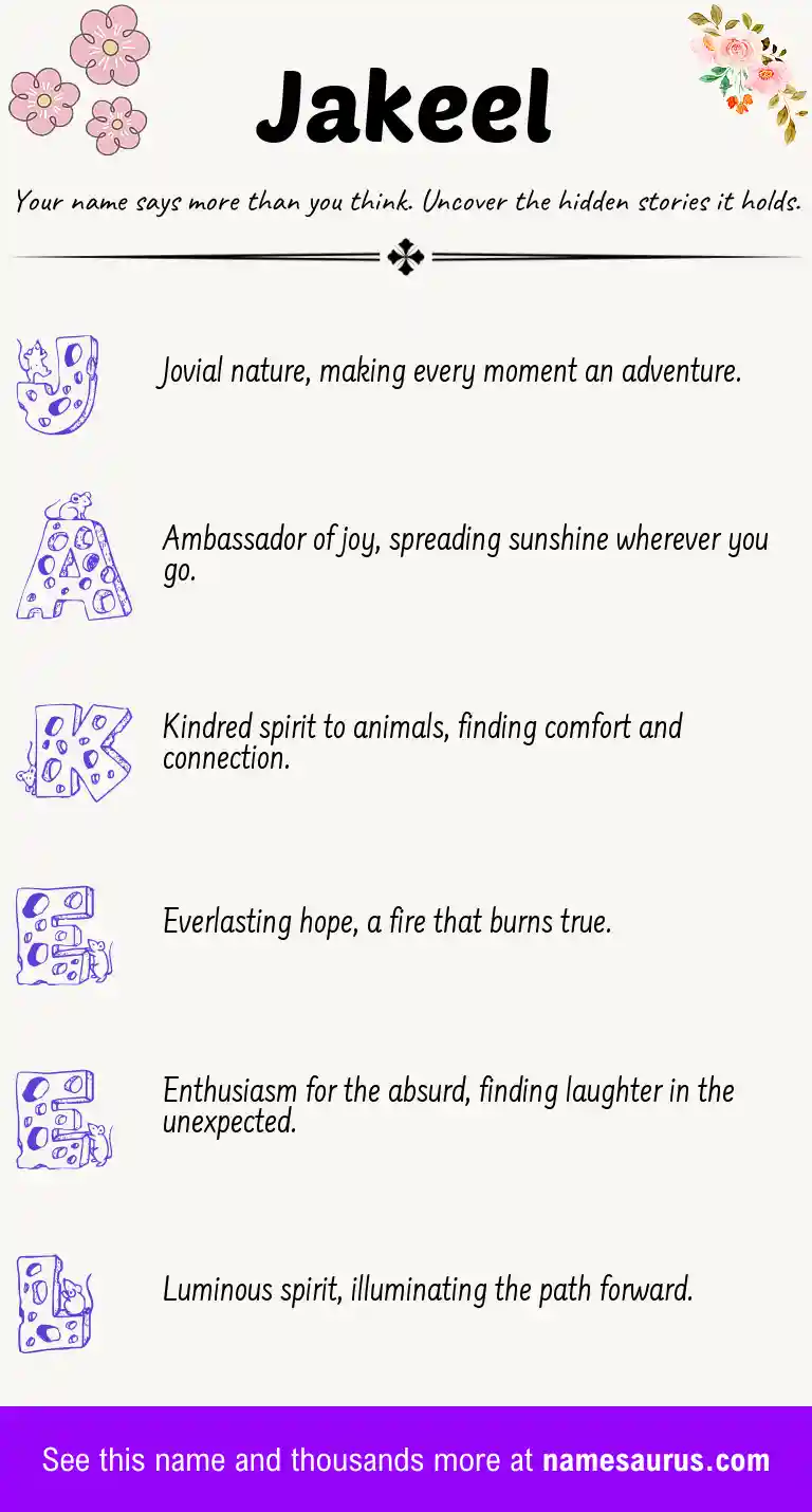 Acrostic poem about Jakeel.
