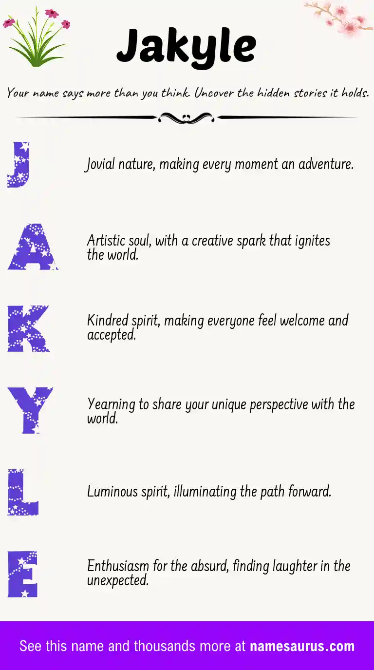 Acrostic poem about Jakyle.