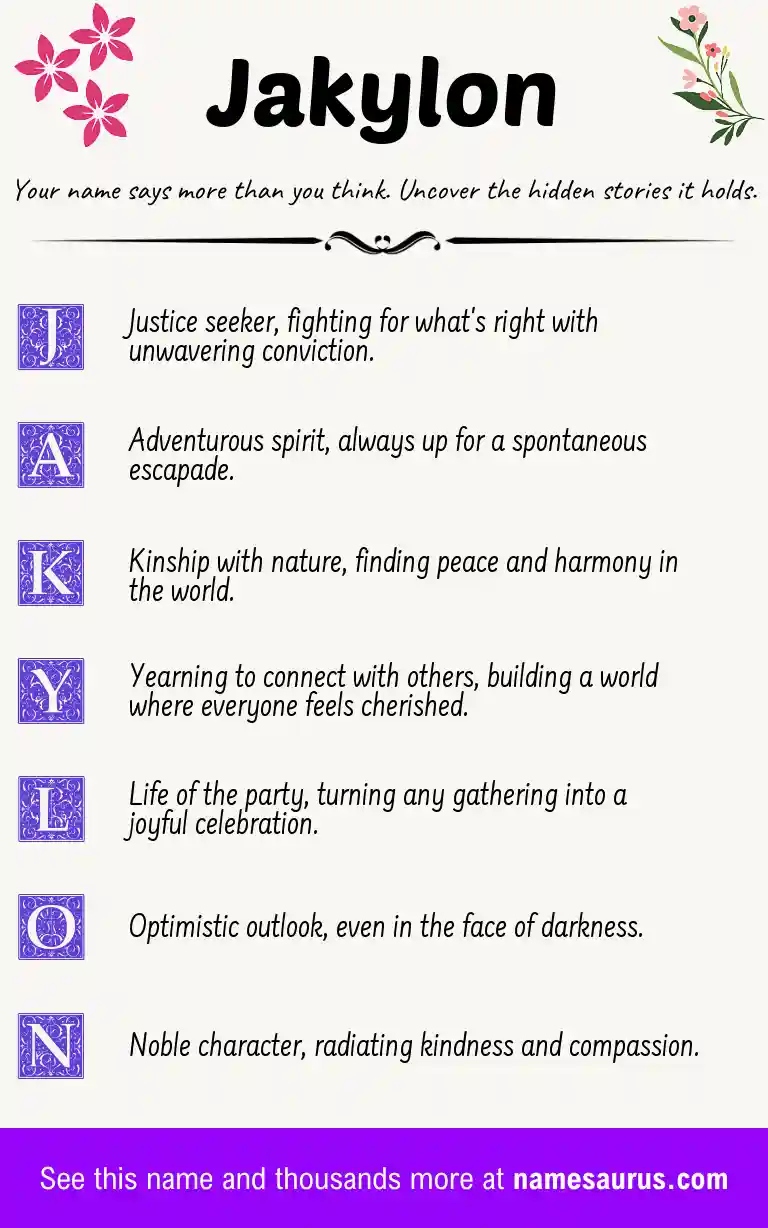 Acrostic poem about Jakylon.