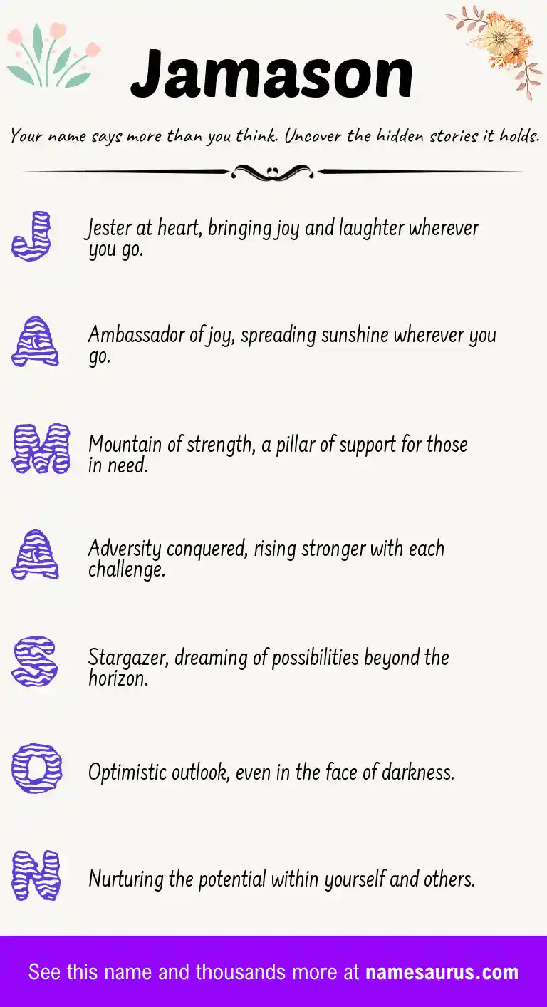 Acrostic poem about Jamason.