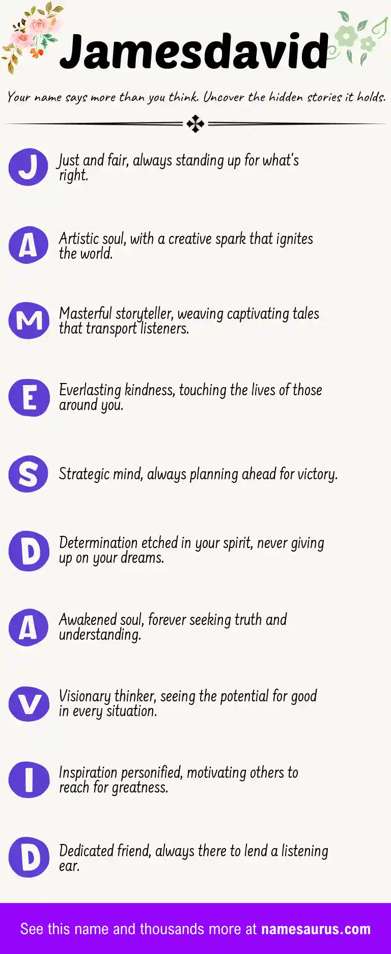 Acrostic poem about Jamesdavid.