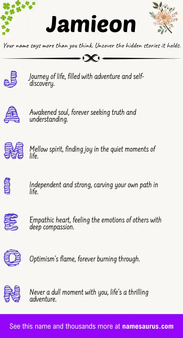 Acrostic poem about Jamieon.