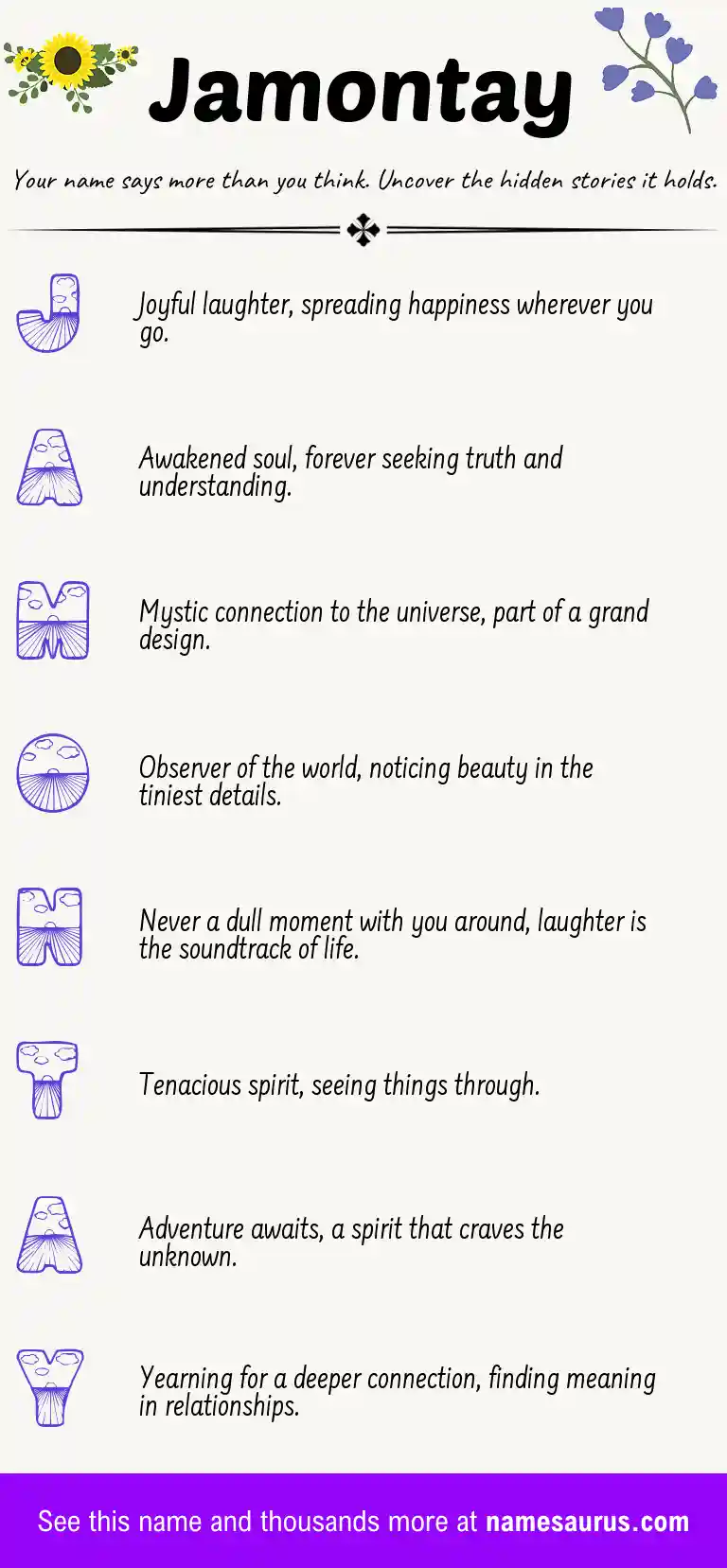 Acrostic poem about Jamontay.