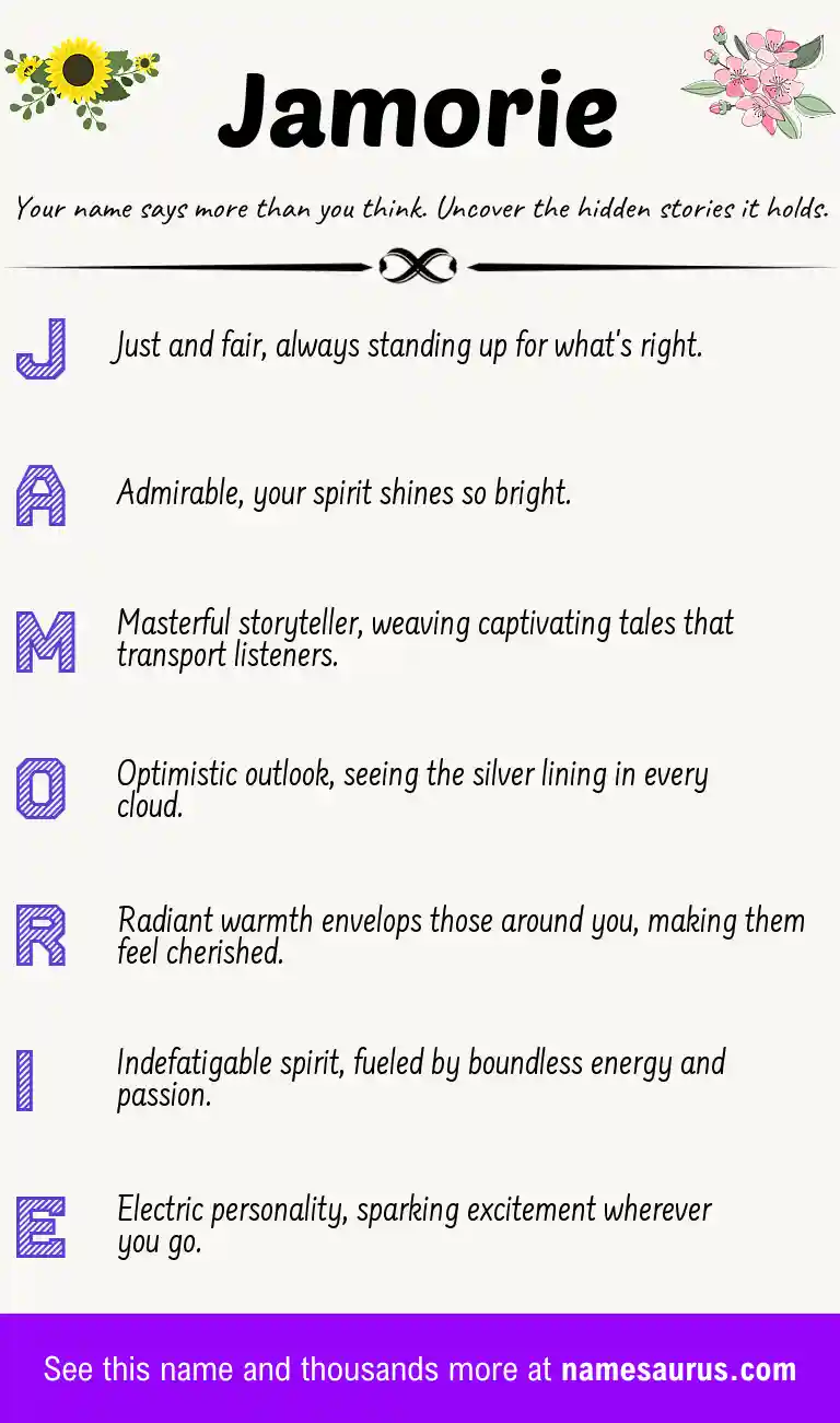 Acrostic poem about Jamorie.