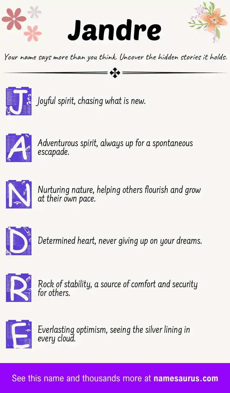 Acrostic poem about Jandre.