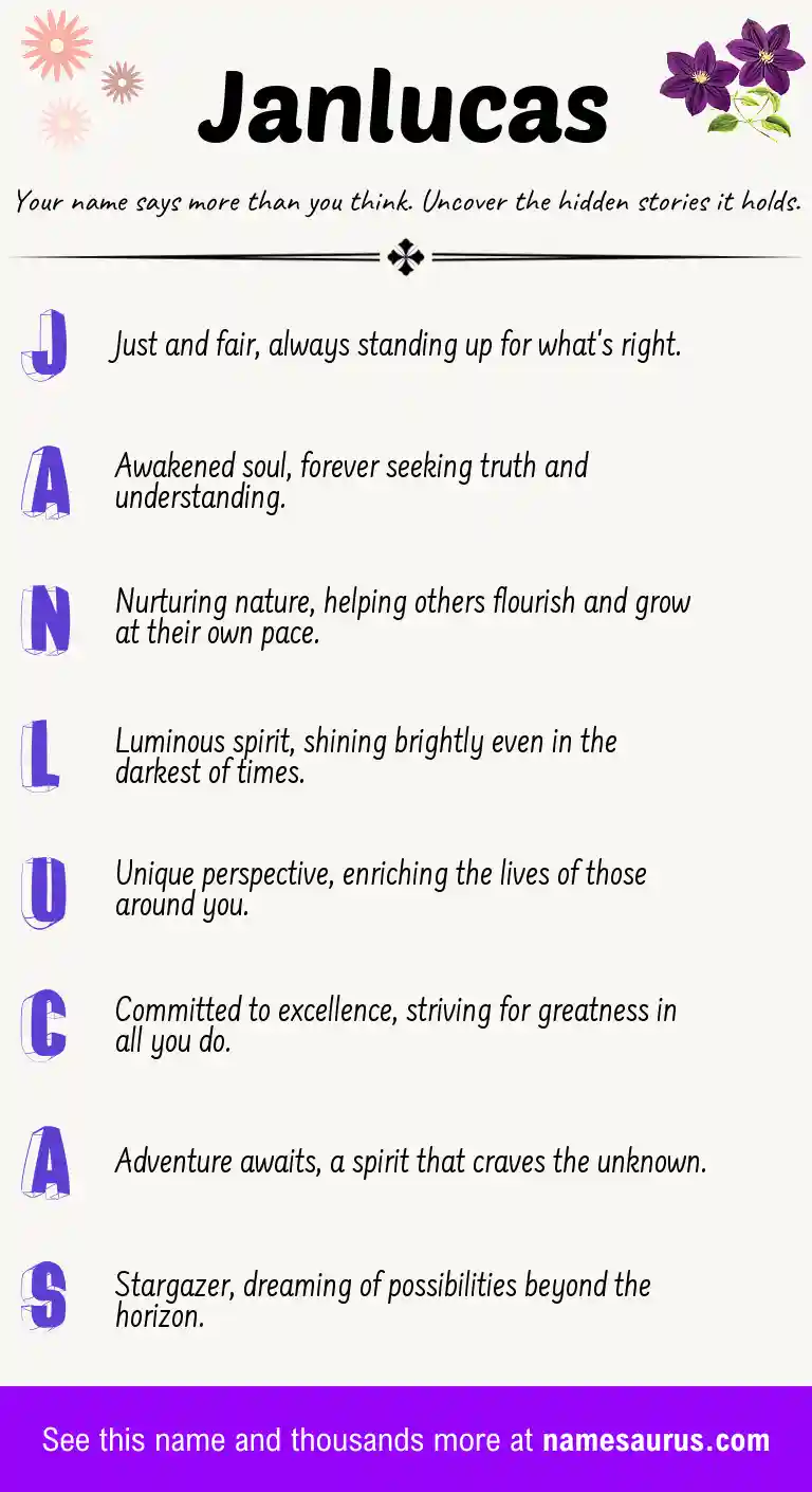 Acrostic poem about Janlucas.