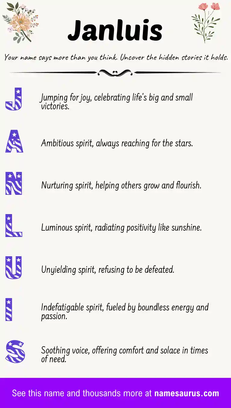 Acrostic poem about Janluis.