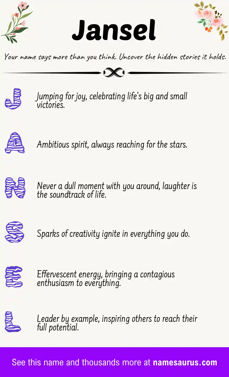 Acrostic poem about Jansel.