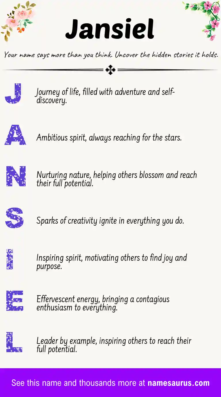 Acrostic poem about Jansiel.