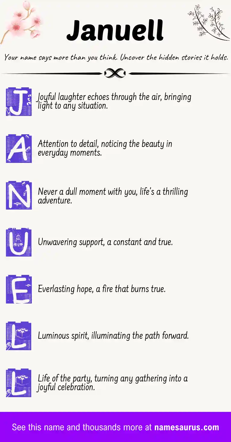 Acrostic poem about Januell.