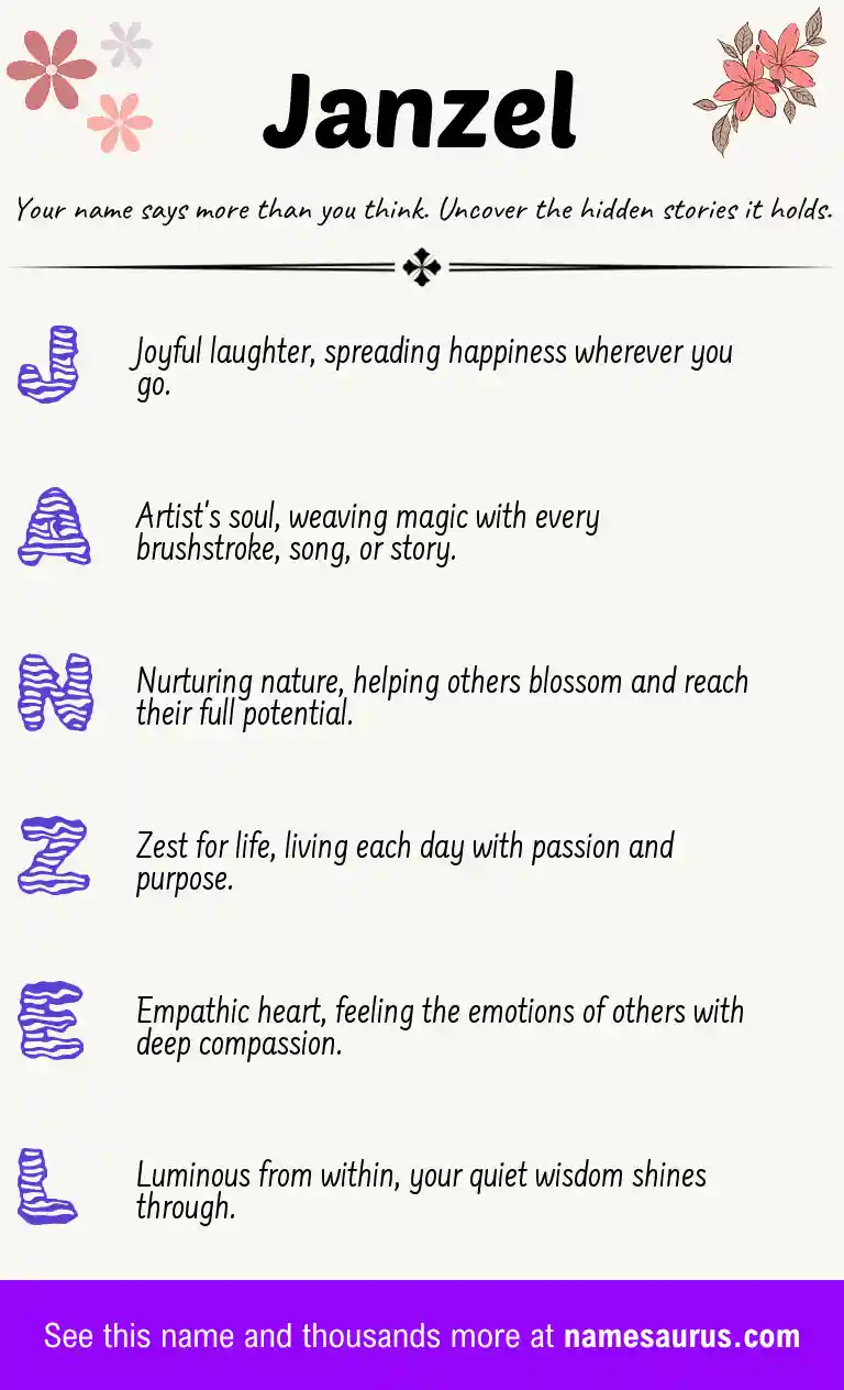 Acrostic poem about Janzel.