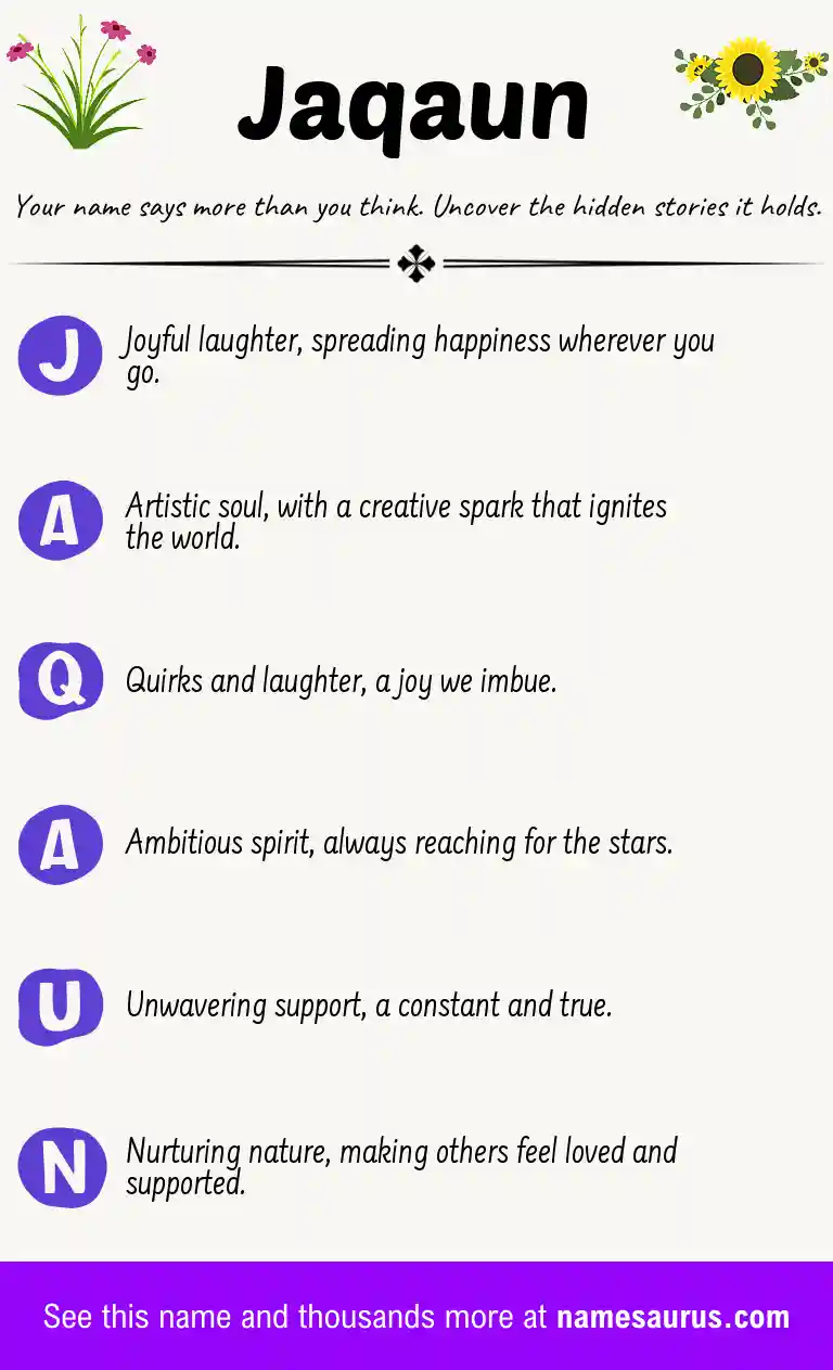 Acrostic poem about Jaqaun.