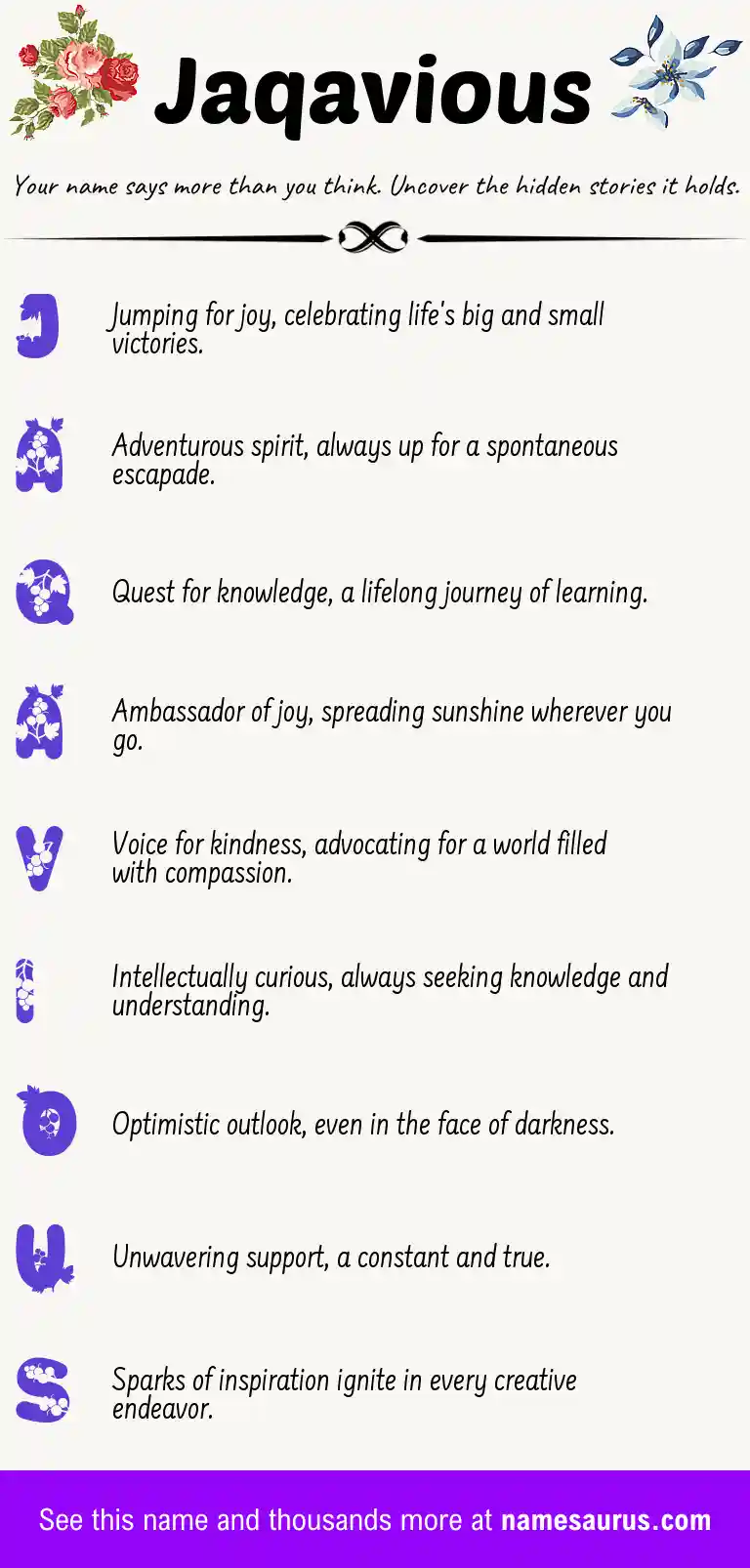 Acrostic poem about Jaqavious.