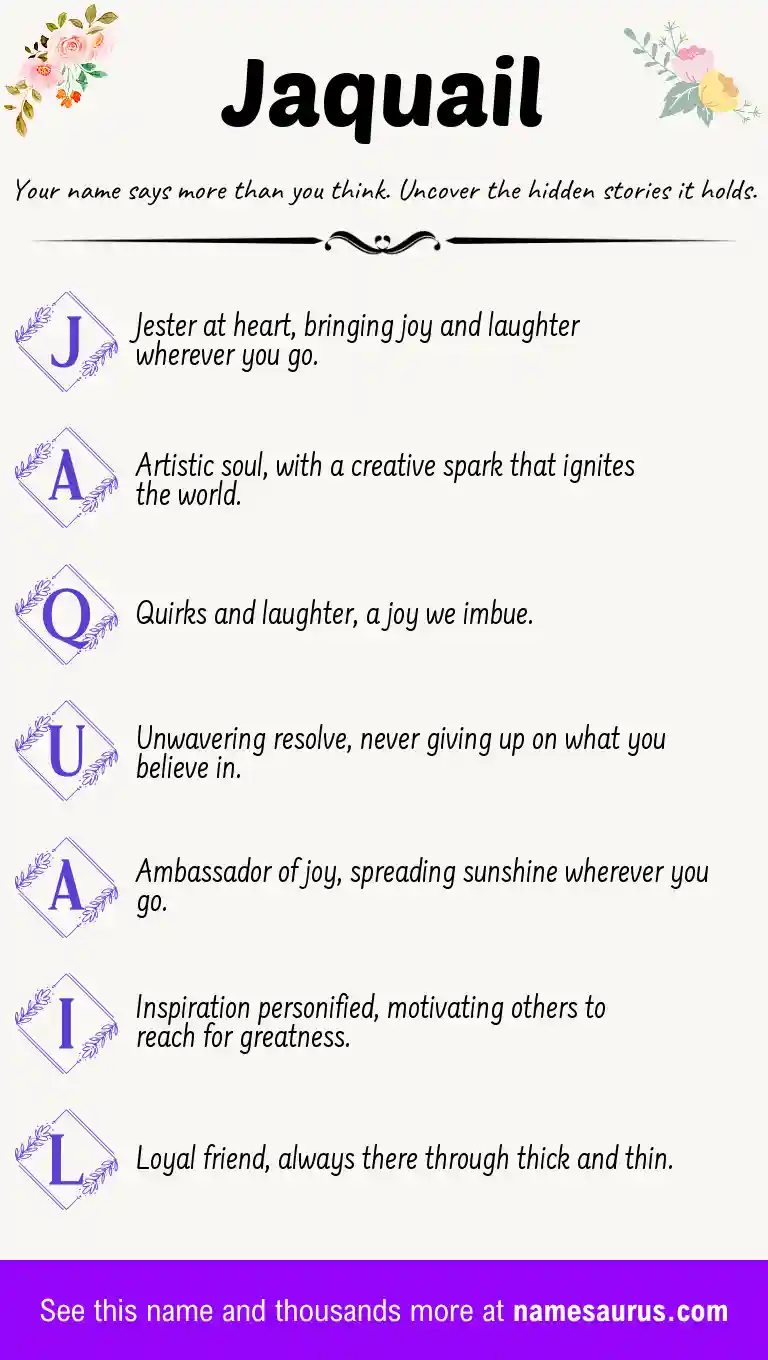 Acrostic poem about Jaquail.