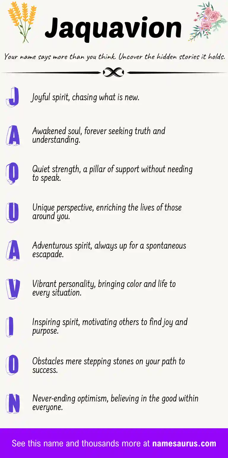 Acrostic poem about Jaquavion.