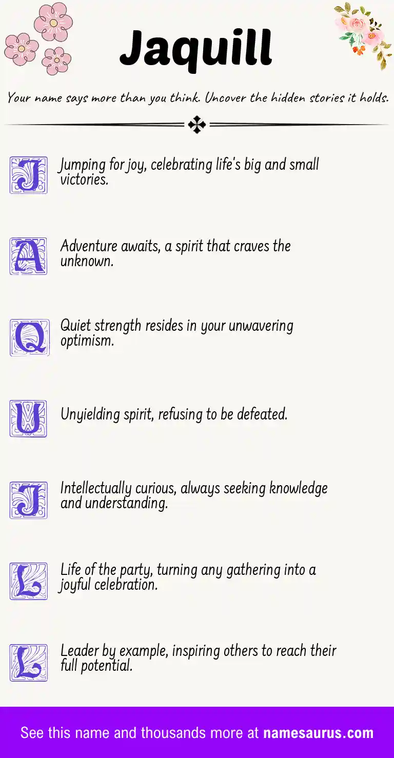 Acrostic poem about Jaquill.