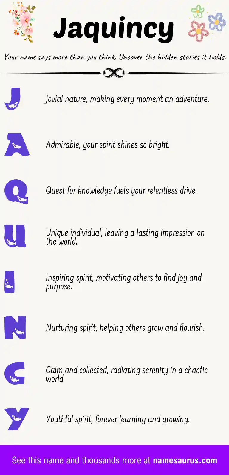 Acrostic poem about Jaquincy.