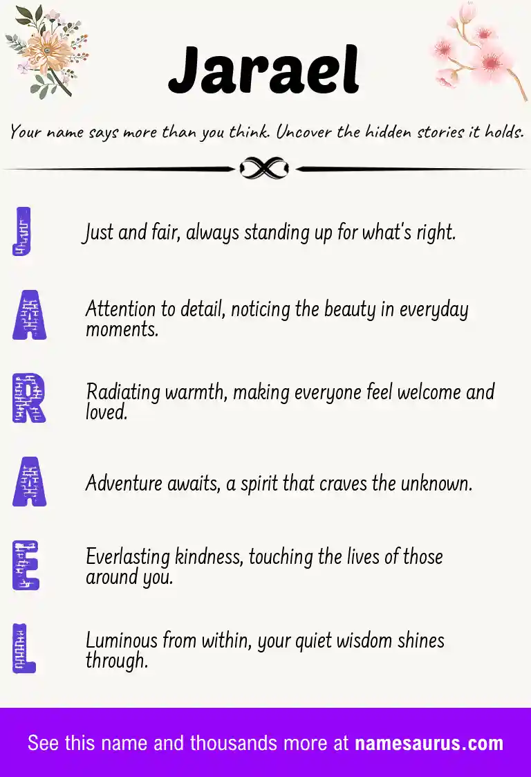 Acrostic poem about Jarael.