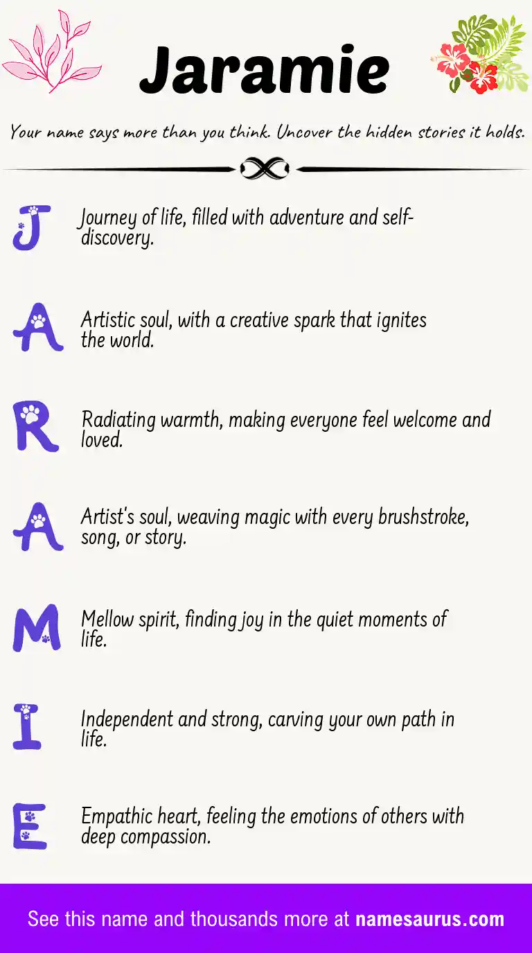 Acrostic poem about Jaramie.