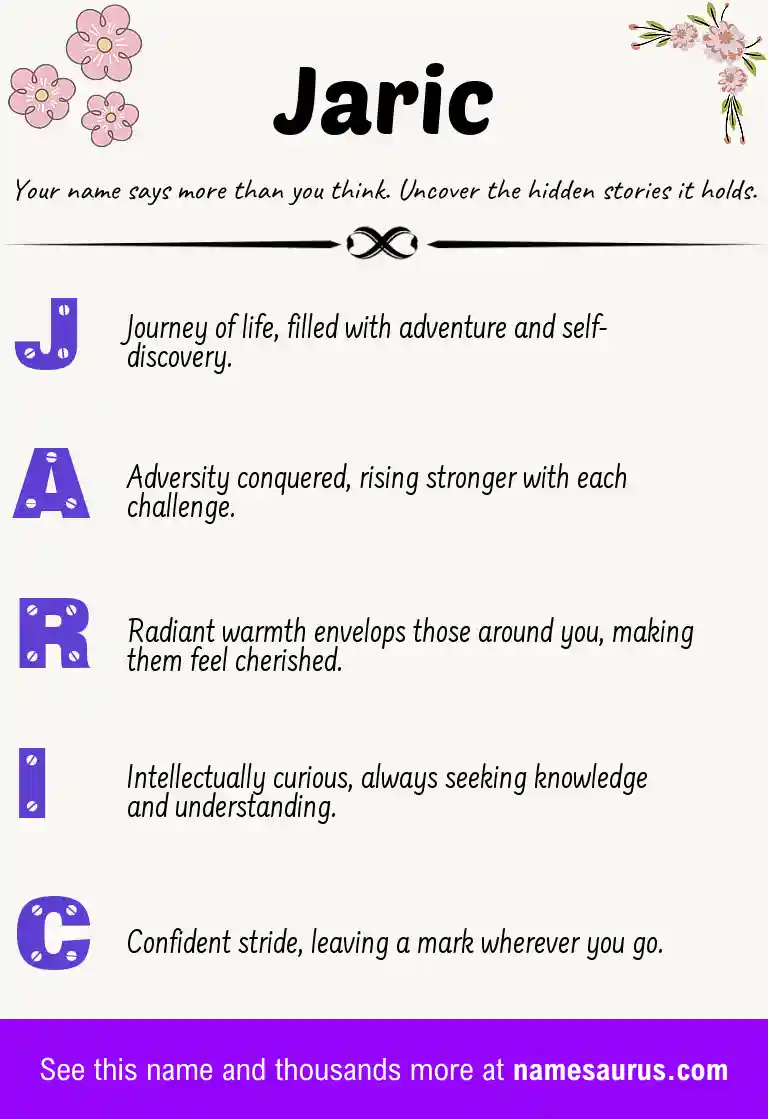 Acrostic poem about Jaric.