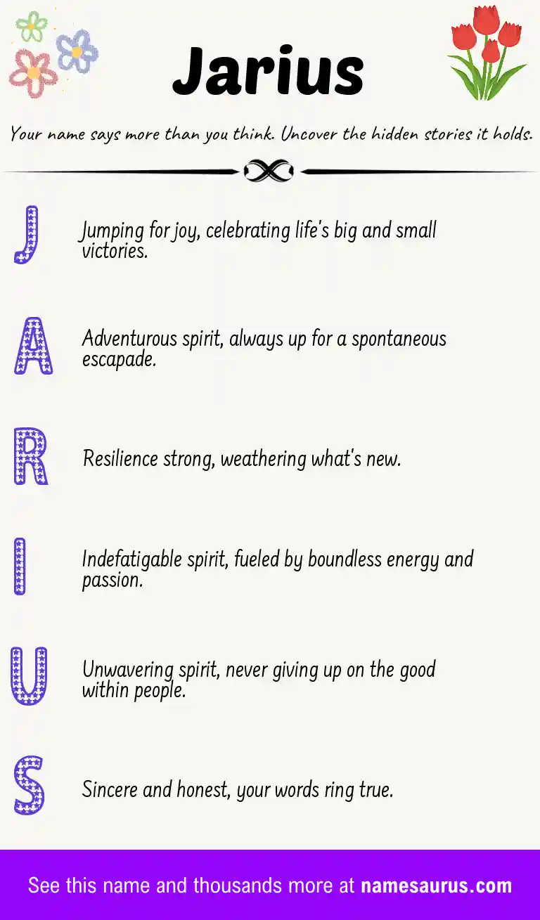 Acrostic poem about Jarius.