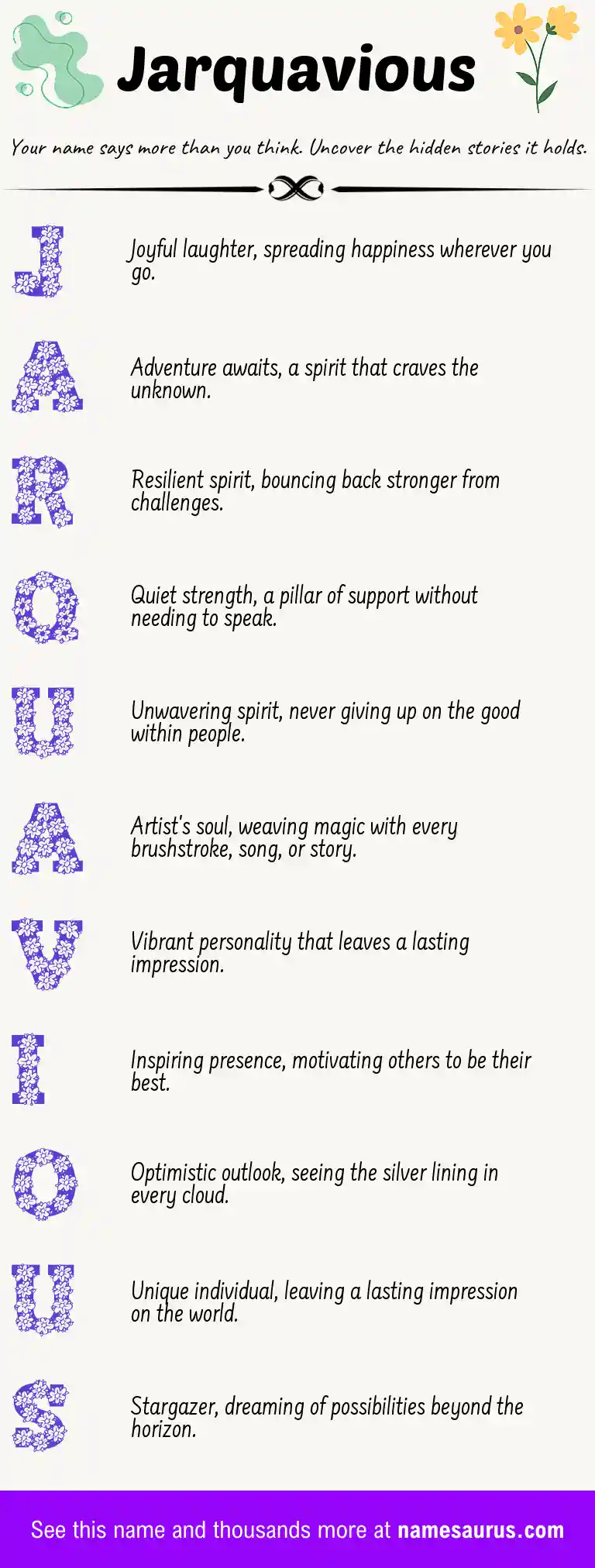 Acrostic poem about Jarquavious.