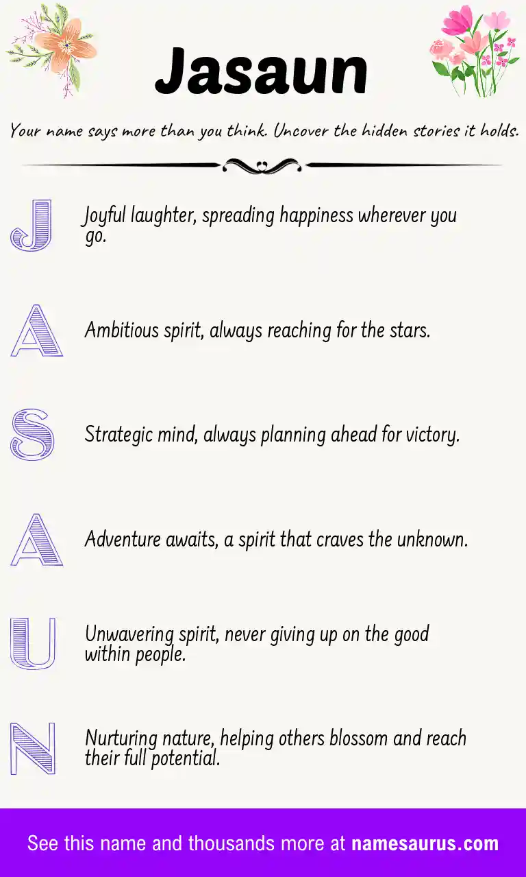 Acrostic poem about Jasaun.