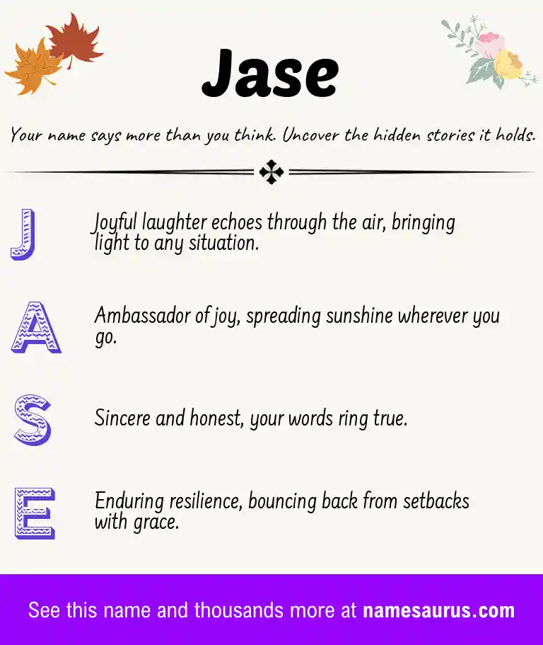 Acrostic poem about Jase.