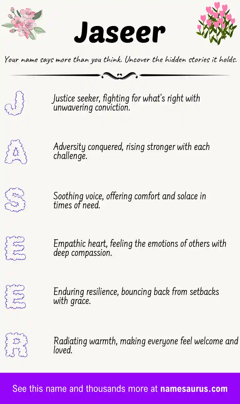 Acrostic poem about Jaseer.
