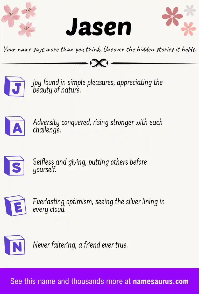 Acrostic poem about Jasen.