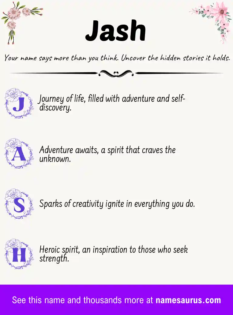 Acrostic poem about Jash.