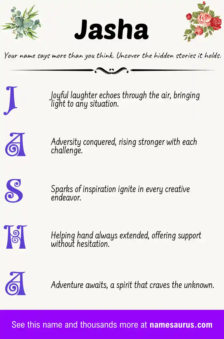 Acrostic poem about Jasha.