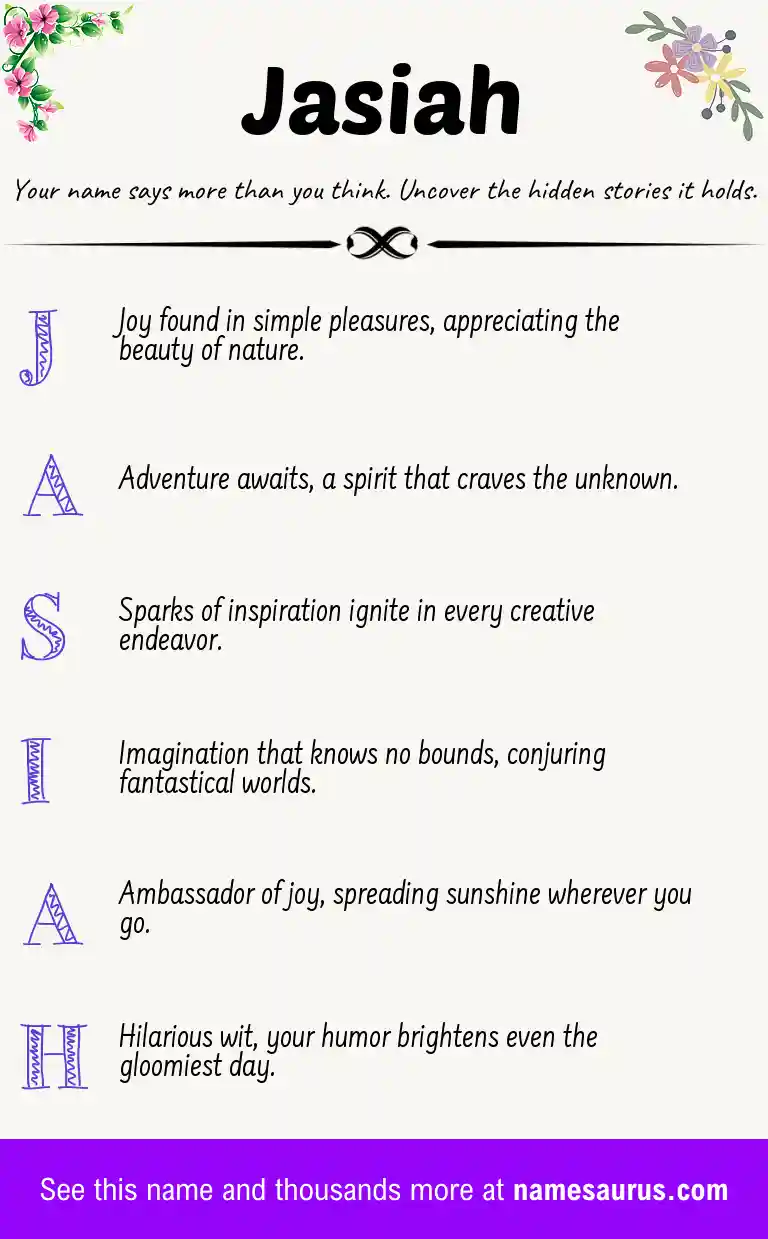 Acrostic poem about Jasiah.