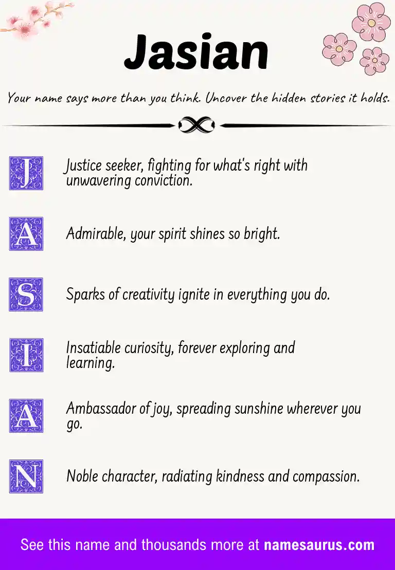 Acrostic poem about Jasian.