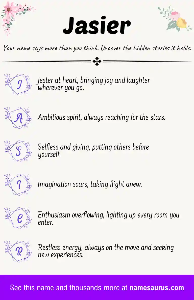 Acrostic poem about Jasier.
