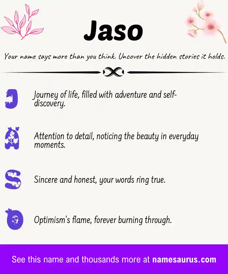 Acrostic poem about Jaso.
