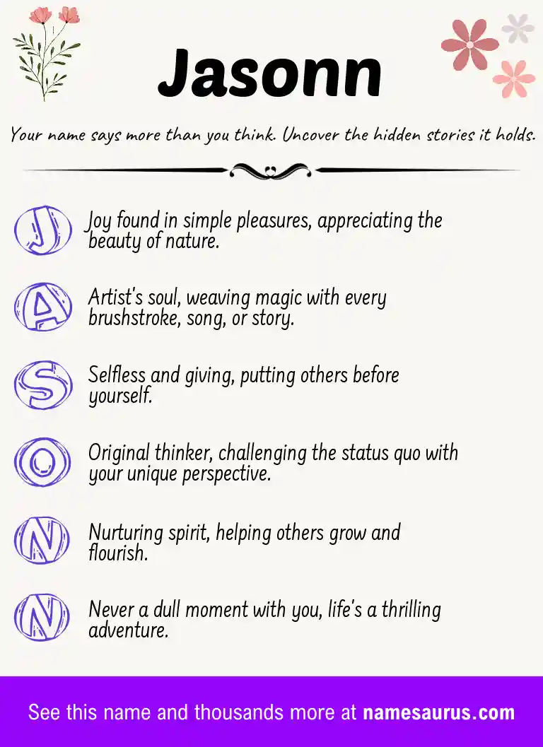 Acrostic poem about Jasonn.